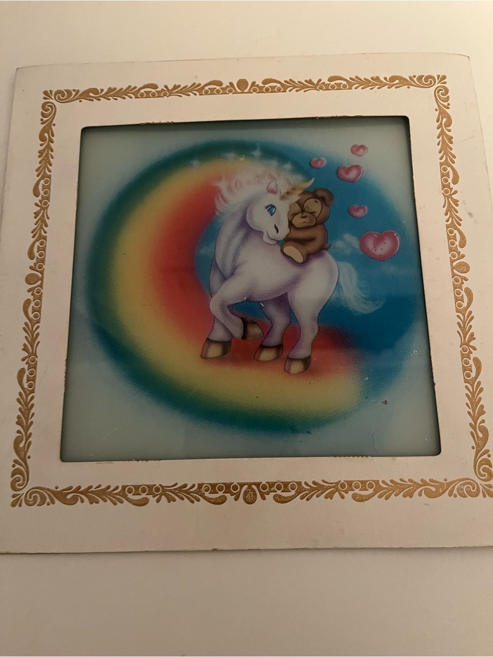 Unicorn glass wall art